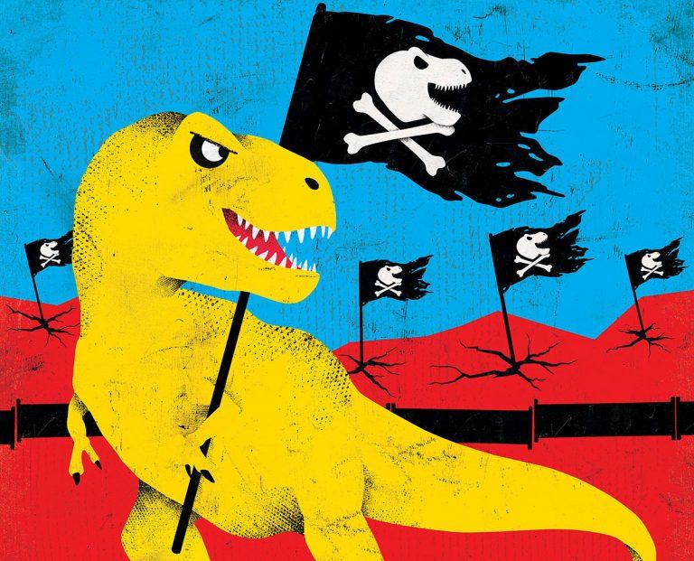 Affiche Gaz jurassique, Fondation Coule pas chez nous