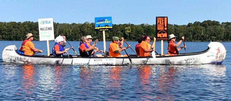 Canot rabaska d'ACO, Manifestation nautique pour la protection de la rivière des Outaouais, 2017